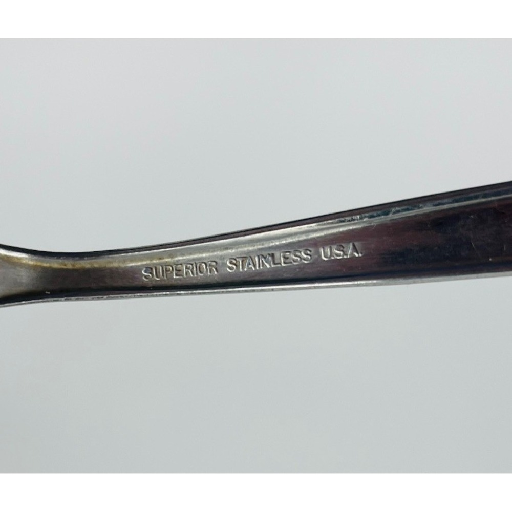 Set Of 6 Vintage Superior Stainless Atomic Night Sky Teaspoons MCM USA - Picture 7 of 7